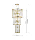 Eleanor 15 Light Chandelier Natural Brass Glass-3
