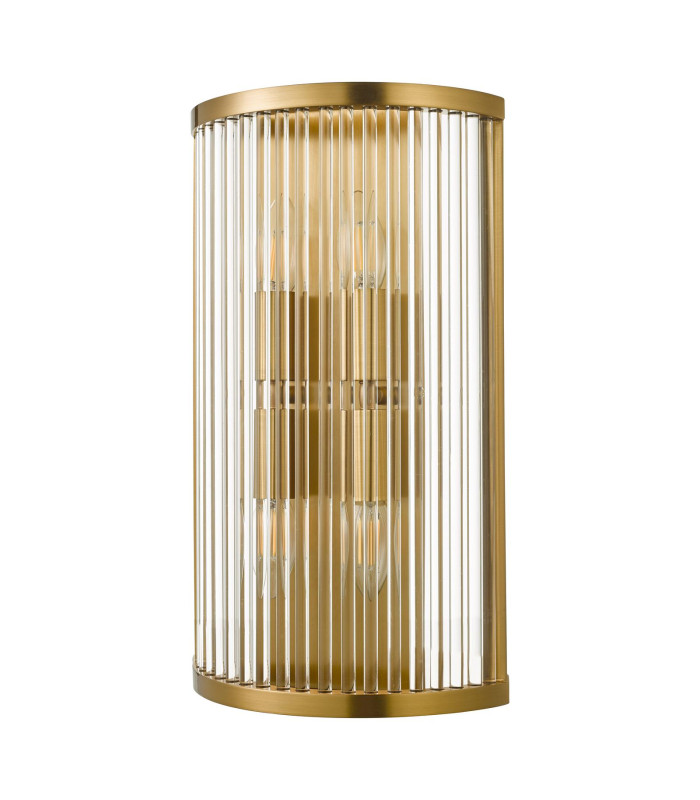 Eleanor 4 Light Wall Light Natural Brass Glass-3