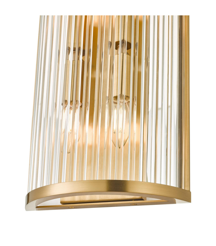 Eleanor 4 Light Wall Light Natural Brass Glass-6