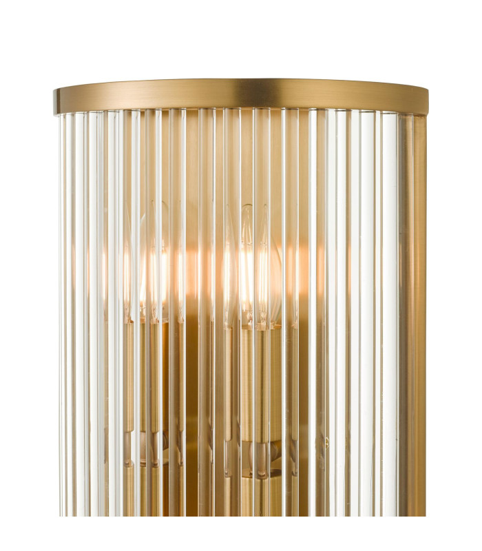 Eleanor 4 Light Wall Light Natural Brass Glass-7