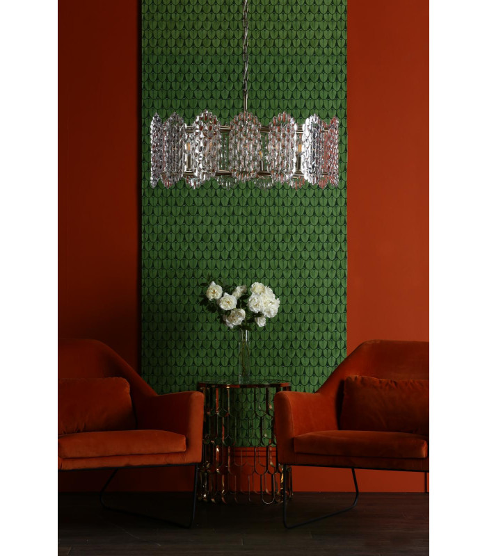 Porthos 15 Light Ceiling Pendant Antique Brass Glass-3