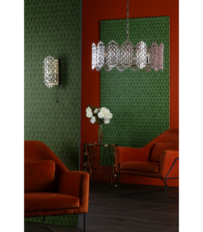Porthos 15 Light Ceiling Pendant Antique Brass Glass-5