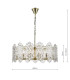 Porthos 15 Light Ceiling Pendant Antique Brass Glass-6
