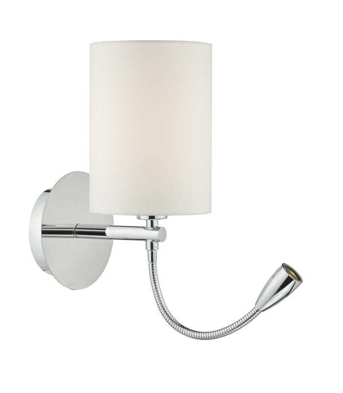 Feta Wall Light Polished Chrome With Shade LED-1