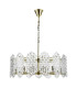 Porthos 15 Light Ceiling Pendant Antique Brass Glass-7