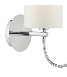 Feta Wall Light Polished Chrome With Shade LED-2