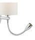 Feta Wall Light Polished Chrome With Shade LED-3