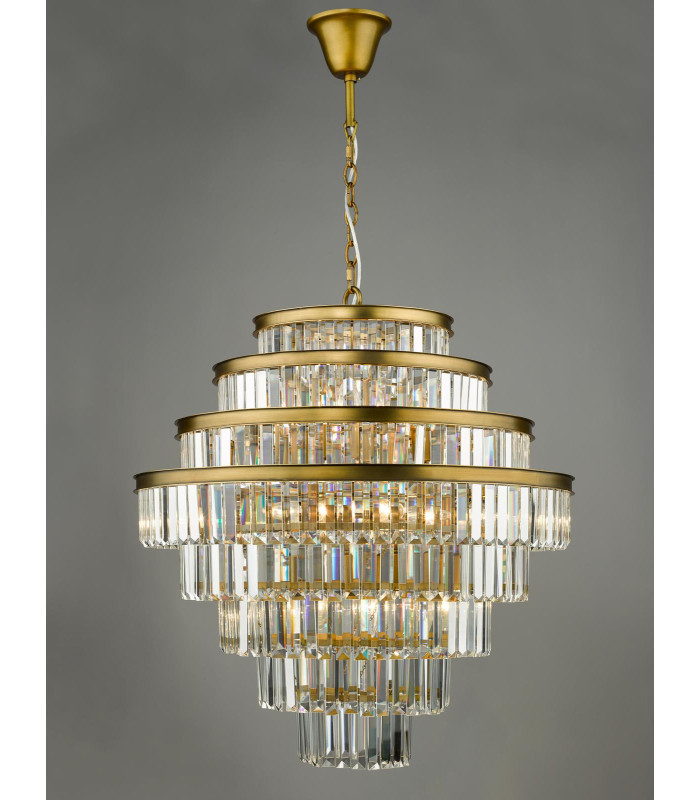 Rhapsody Chandelier Bronze Crystal-9