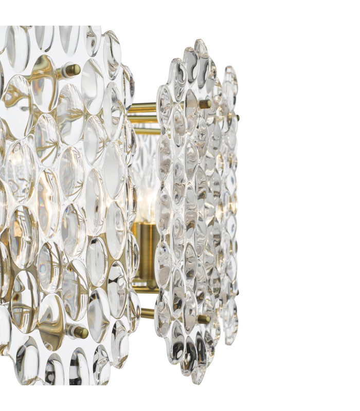 Porthos 15 Light Ceiling Pendant Antique Brass Glass-10