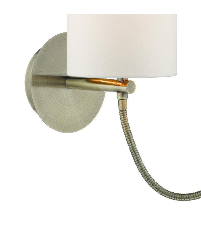 Feta Wall Light Antique Brass With Shade LED-2