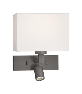 Modena Wall Light Brushed Bronze With Shade LED-1