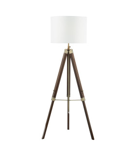 Easel Floor Lamp Dark Wood With Shade-1