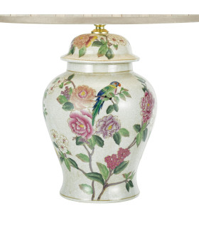Peony Table Lamp Multi Coloured Ceramic With Shade-2
