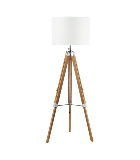 Easel Floor Lamp Light Wood With Shade-1