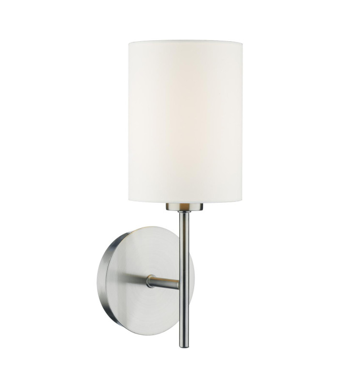 Tuscan Wall Light Satin Chrome With Shade-1