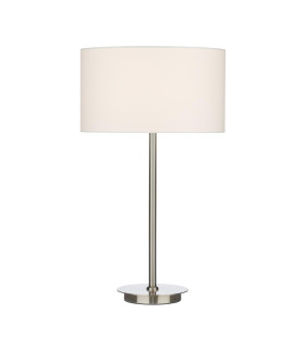 Tuscan Table Lamp Satin Chrome With Shade
