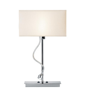 Amalfi Table Lamp Polished Chrome With Shade LED-1