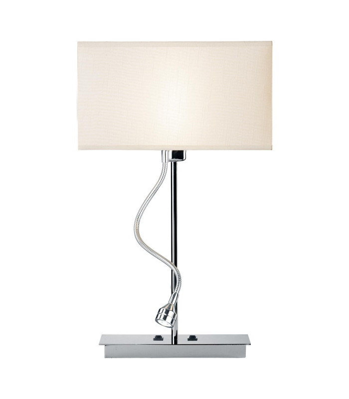Amalfi Table Lamp Polished Chrome With Shade LED-1
