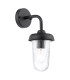 Acotas Outdoor Wall Light Matt Black and Ribbed Glass IP44-1