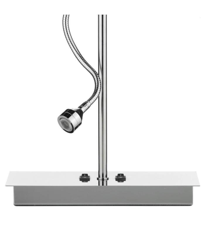 Amalfi Table Lamp Polished Chrome With Shade LED-3