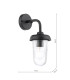 Acotas Outdoor Wall Light Matt Black and Ribbed Glass IP44-4