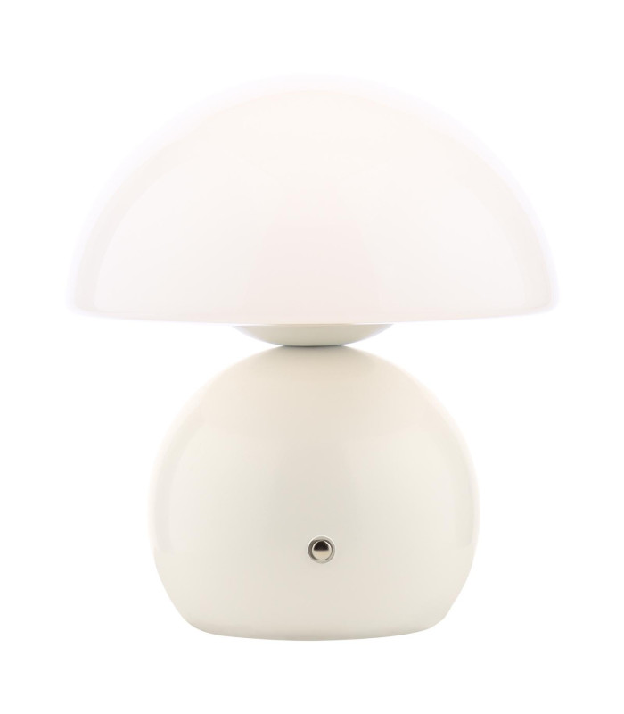 Caesar Rechargeable Table Lamp White and Opal Glass LED-1