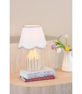 Aimee Twin Pack Table Lamp Taupe Ceramic With Shade-2
