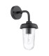 Acotas Outdoor Wall Light Matt Black and Ribbed Glass IP44-5