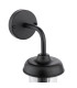 Acotas Outdoor Wall Light Matt Black and Ribbed Glass IP44-6