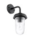 Acotas Outdoor Wall Light Matt Black and Ribbed Glass IP44-7