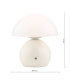 Caesar Rechargeable Table Lamp White and Opal Glass LED-6