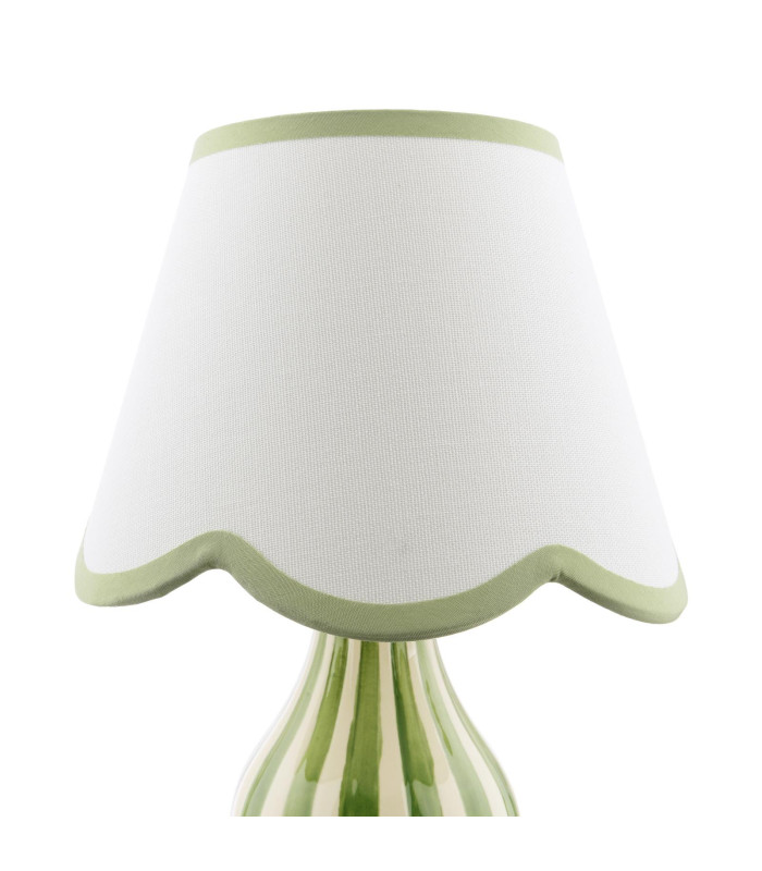 Aimee Twin Pack Table Lamp Green Ceramic With Shade-9