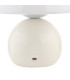 Caesar Rechargeable Table Lamp White and Opal Glass LED-8