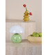 Caesar Rechargeable Table Lamp Green and Opal Glass LED-3