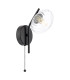 Ede Wall Light Matt Black and Glass-1