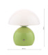 Caesar Rechargeable Table Lamp Green and Opal Glass LED-6