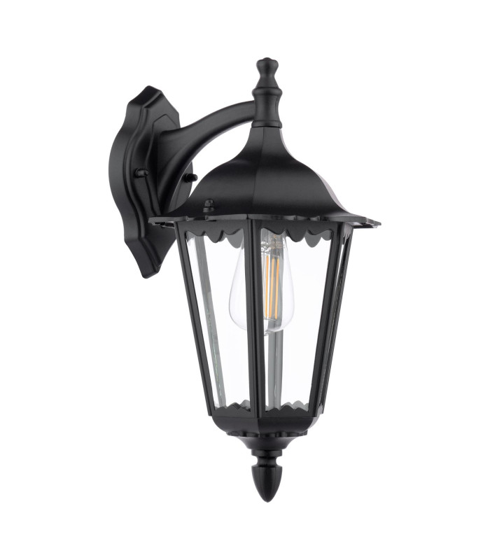 Eddard Outdoor Wall Light Matt Black and Glass IP44-5