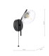 Ede Wall Light Matt Black and Glass-6