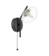 Ede Wall Light Matt Black and Glass-7