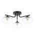 Ede 3 Light Semi-Flush Matt Black and Glass-1