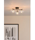 Ede 3 Light Semi-Flush Matt Black and Glass-2