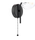 Ede Wall Light Matt Black and Glass-9