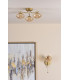 Ede Wall Light Satin Gold and Amber Glass-5