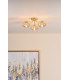 Ede 3 Light Semi-Flush Satin Gold and Amber Glass-2