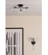 Ede 3 Light Semi-Flush Matt Black and Glass-5