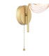 Ede Wall Light Satin Gold and Amber Glass-9