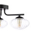 Ede 3 Light Semi-Flush Matt Black and Glass-8