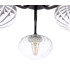 Ede 3 Light Semi-Flush Matt Black and Glass-9