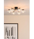 Ede 6 Light Semi-Flush Matt Black and Glass-2