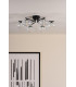 Ede 6 Light Semi-Flush Matt Black and Glass-3